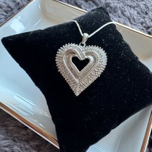 Silver Heart Pendant Necklace